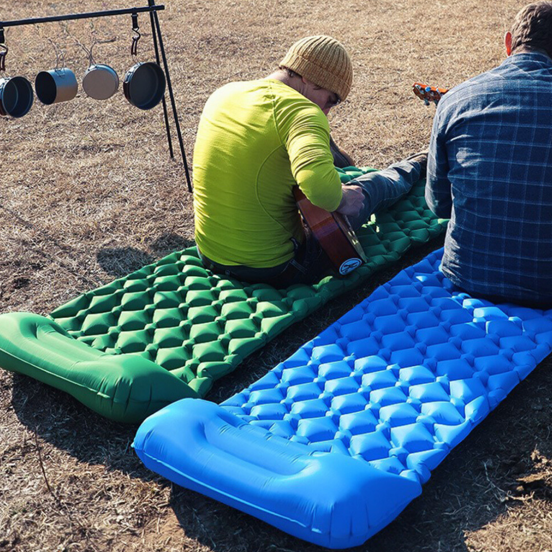 Camping Sleeping Pad Built-In Pillow